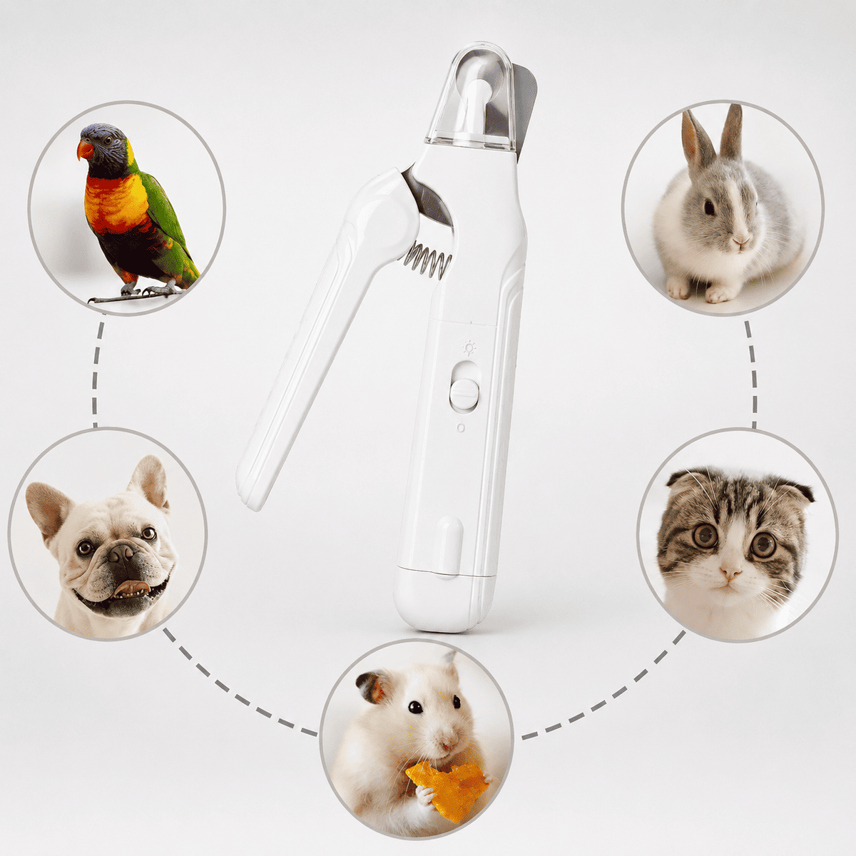 2 in 1 Pet Nail Clippers with LED