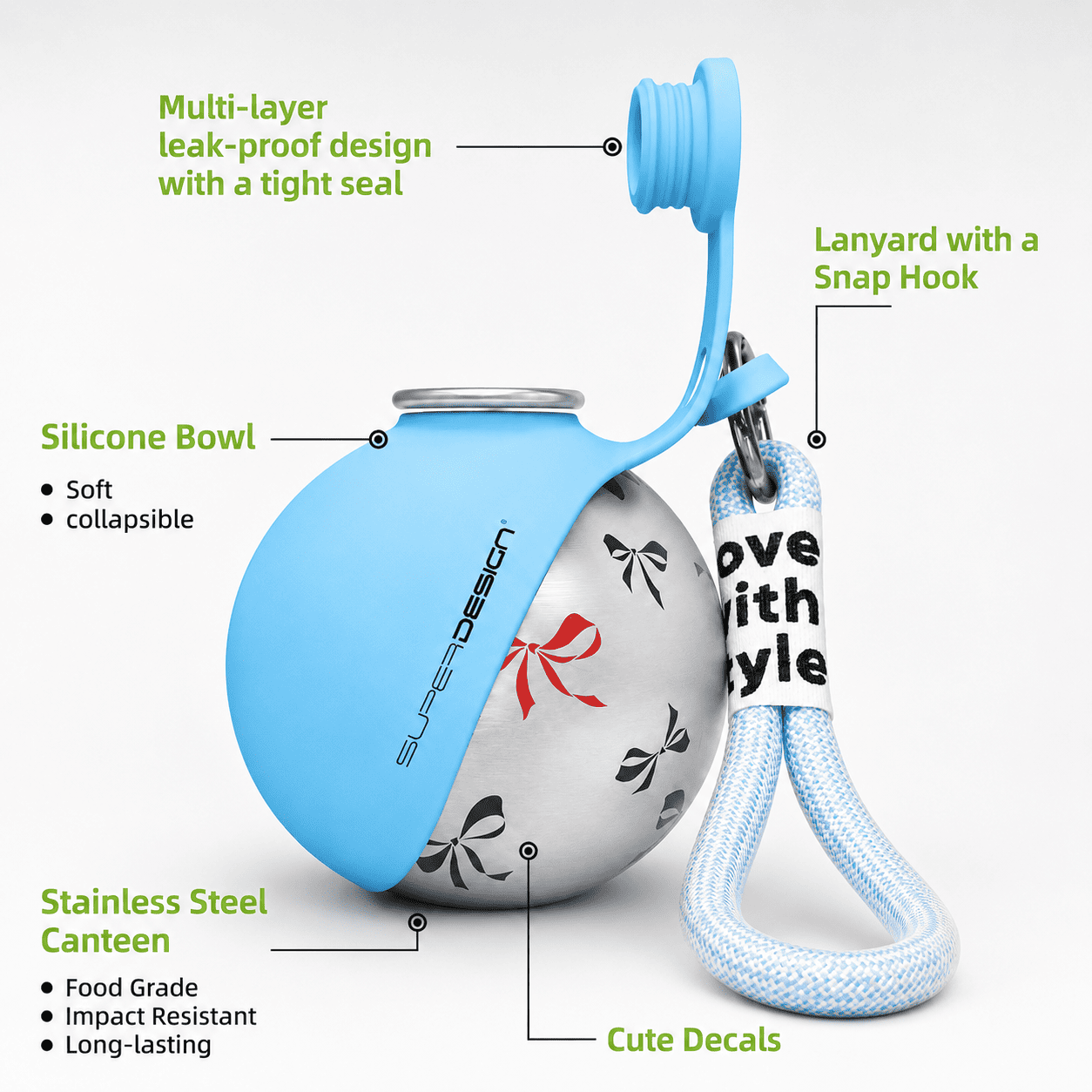 PCH™ 2-in-1 Portable Water Bottle for Small Dogs