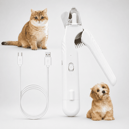 2 in 1 Pet Nail Clippers with LED