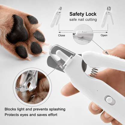 2 in 1 Pet Nail Clippers with LED