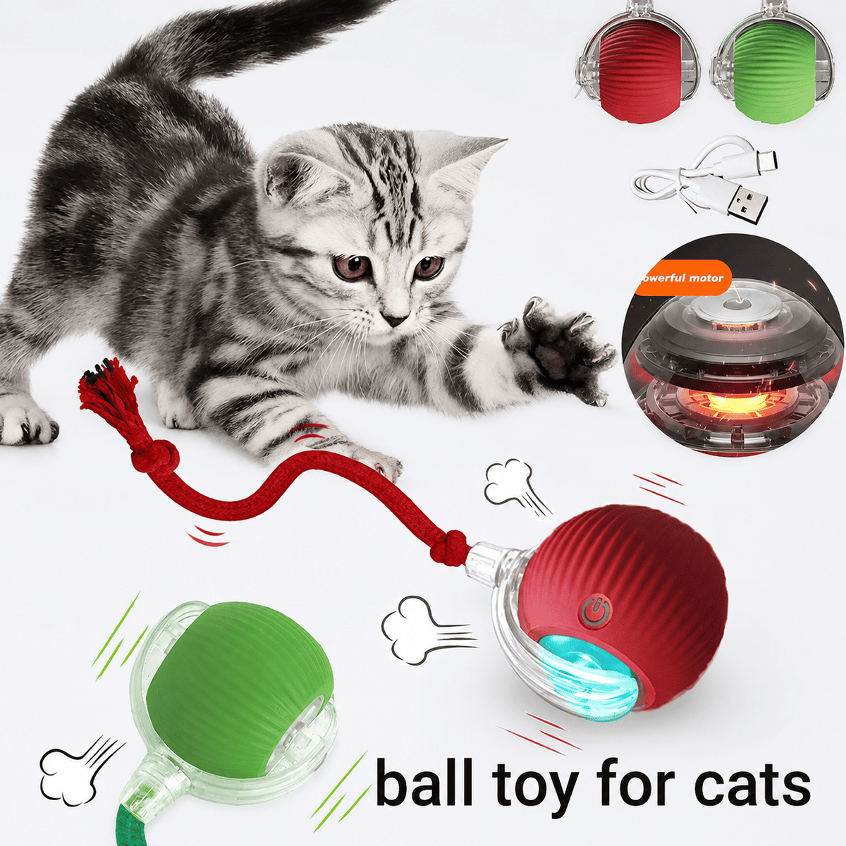 Smart Automatic Rolling Pet Toy