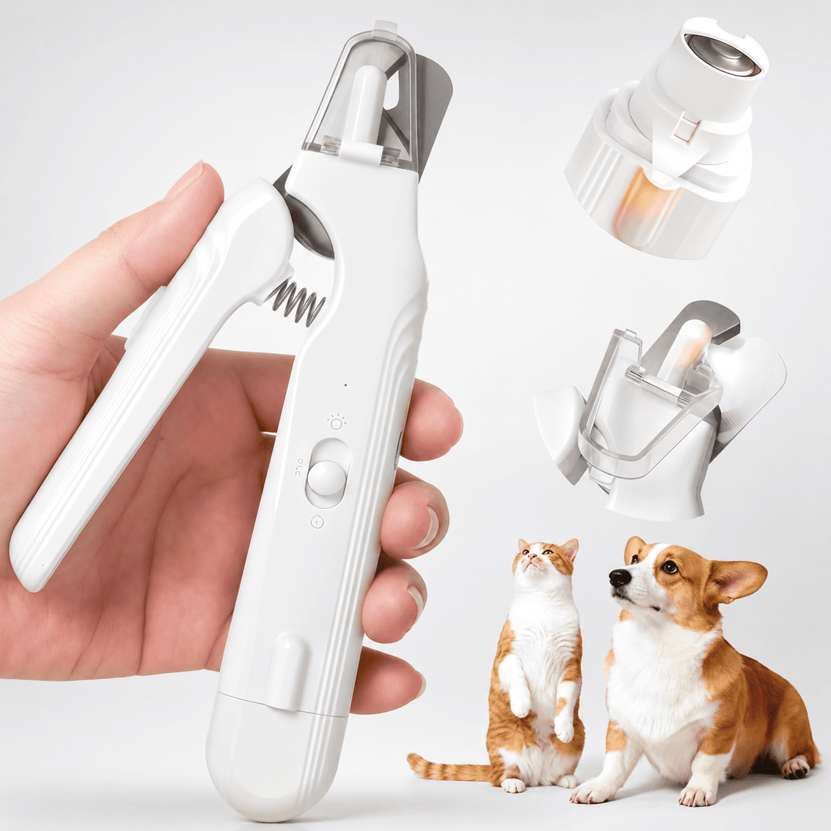 2 in 1 Pet Nail Clippers with LED