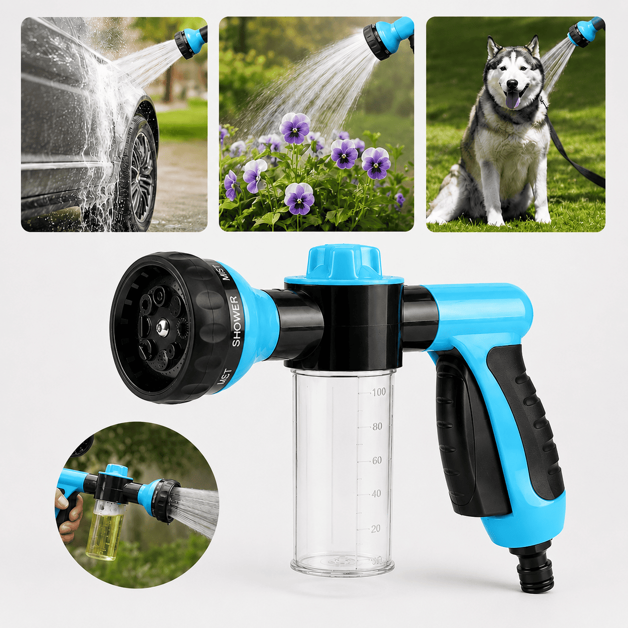 PCH™ High-pressure Sprayer dog shower Gun 3 Mode